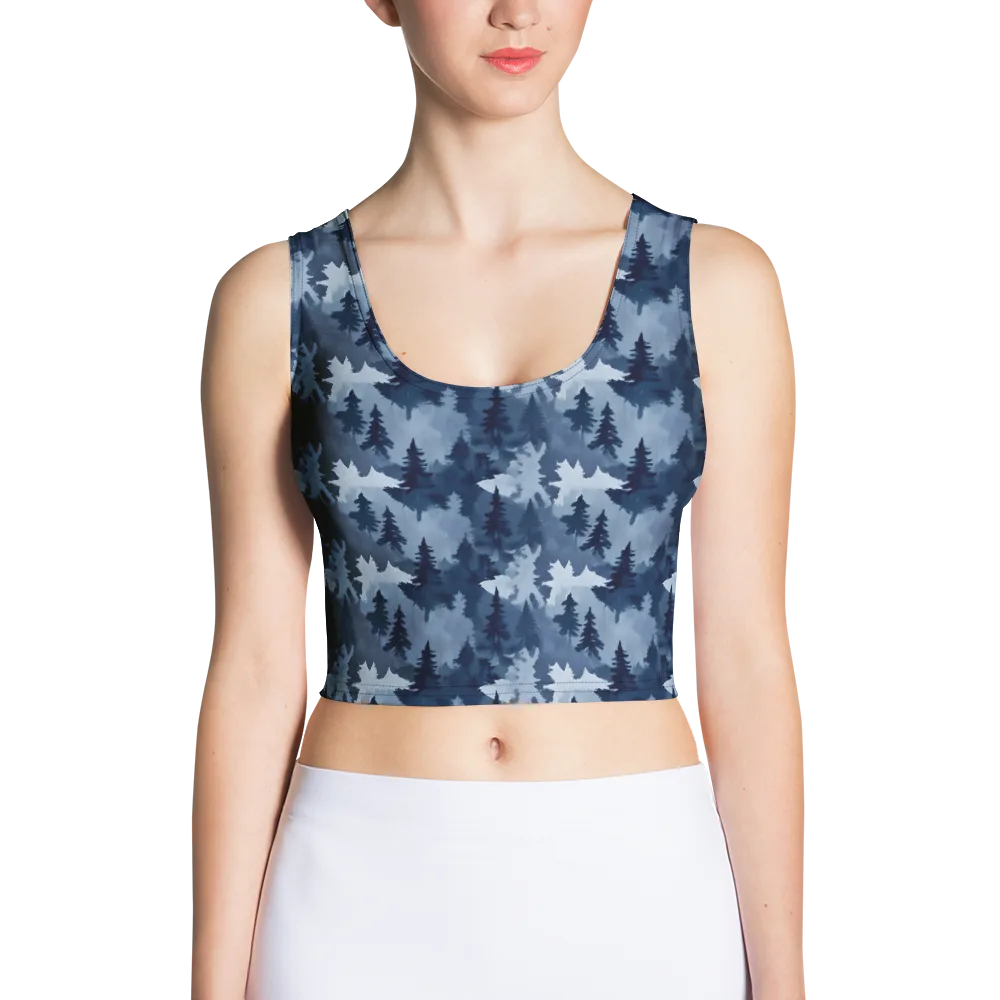 Frosted Evergreen on Crop Top — Front