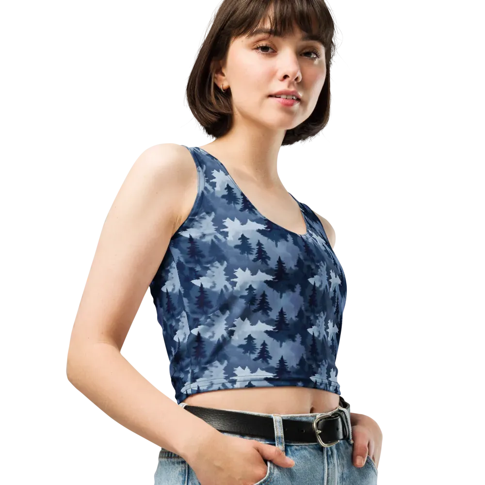 Frosted Evergreen on Crop Top — Right Front