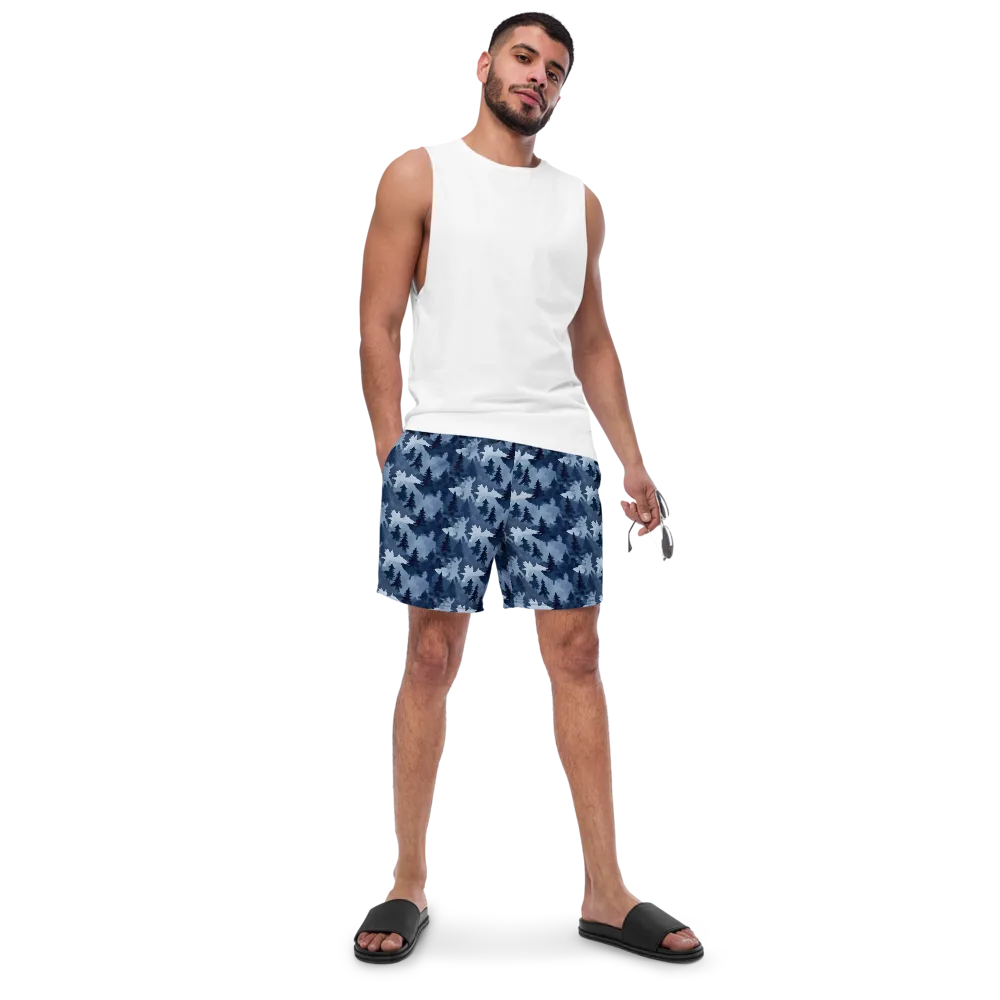 Frosted Evergreen on Swim Trunks — Front