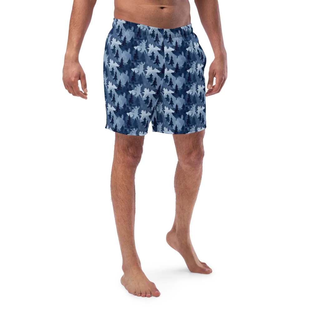 Frosted Evergreen on Swim Trunks — Front