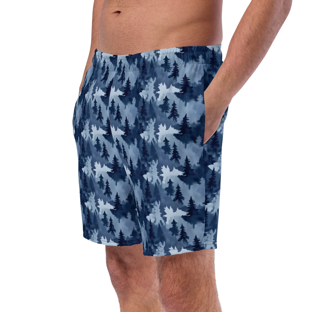 Frosted Evergreen on Swim Trunks — Left Front