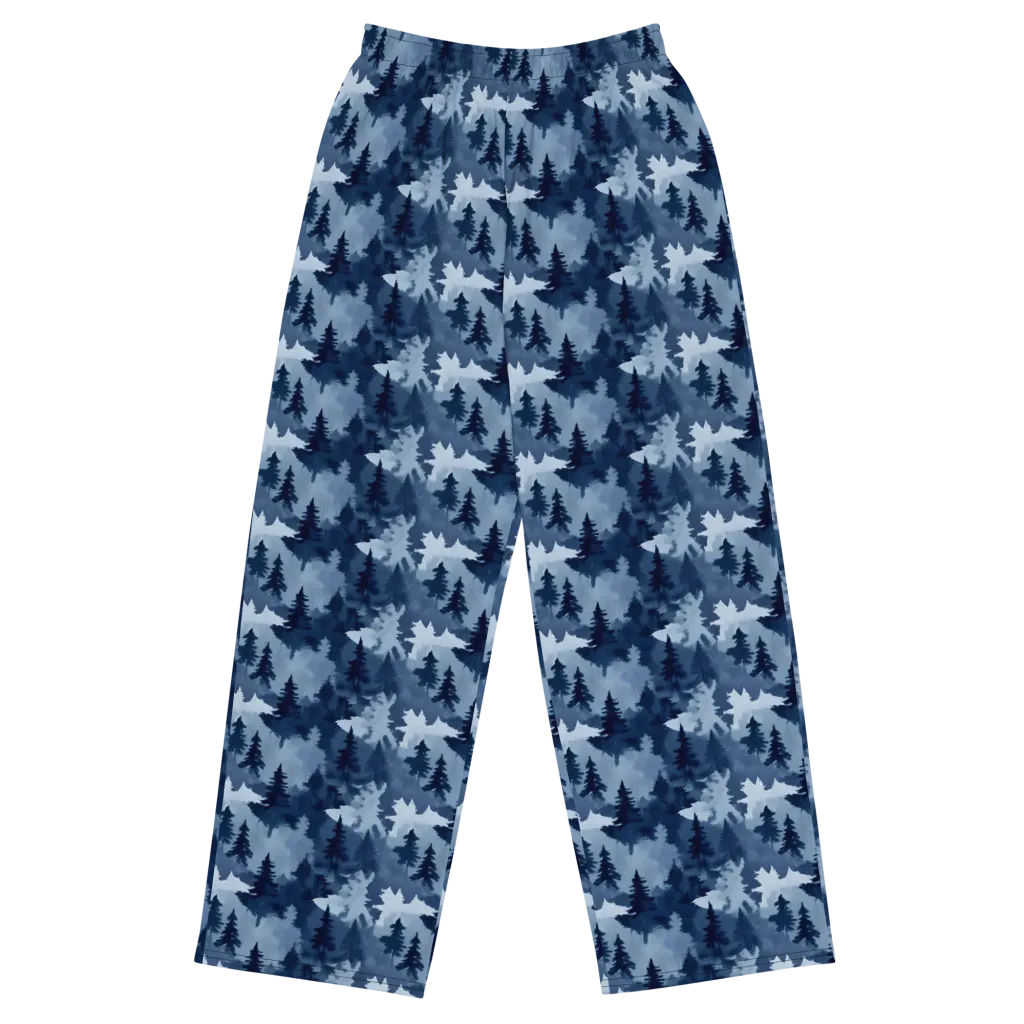 Frosted Evergreen on Wide-Leg Pants — Front