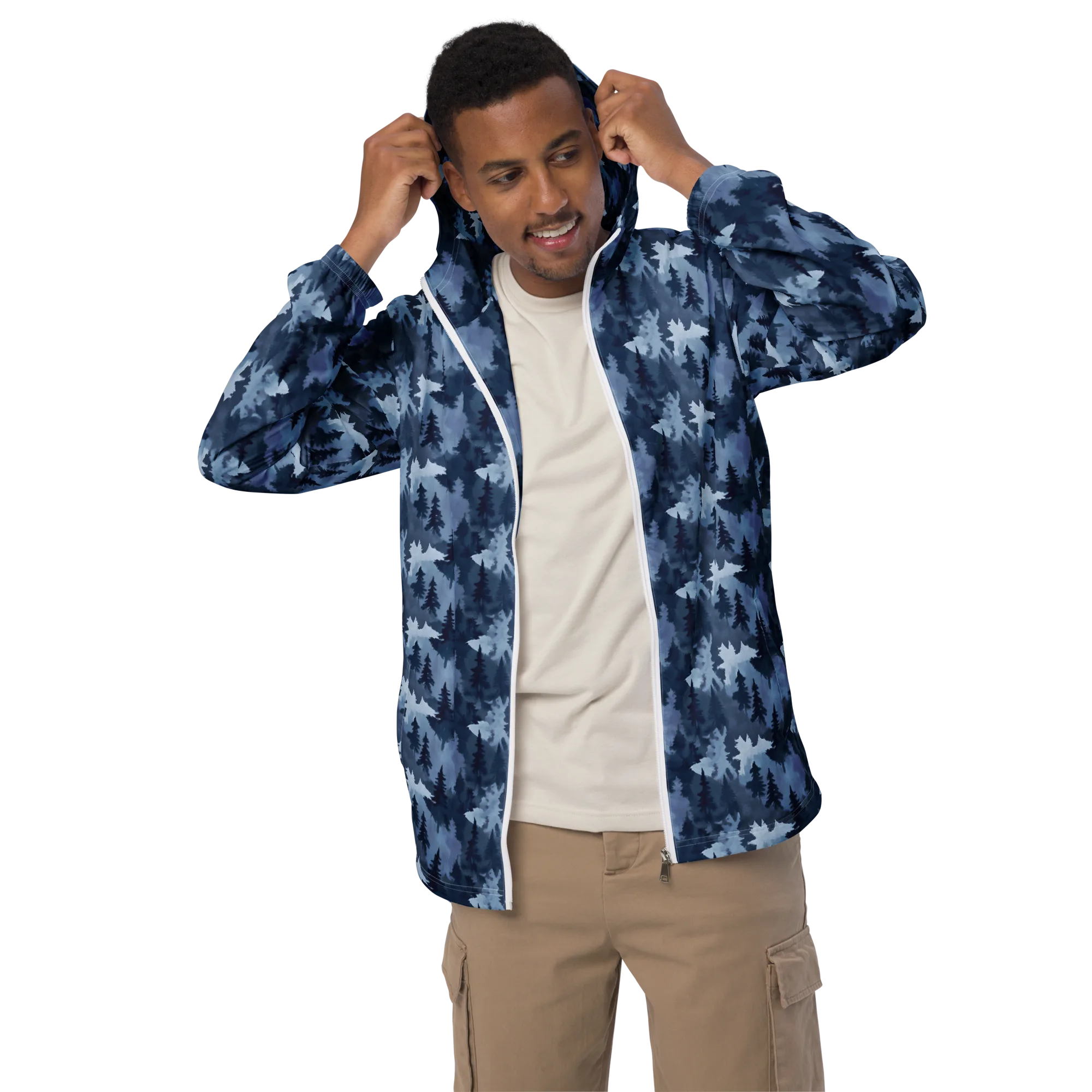 Frosted Evergreen on Men's Windbreaker — Front