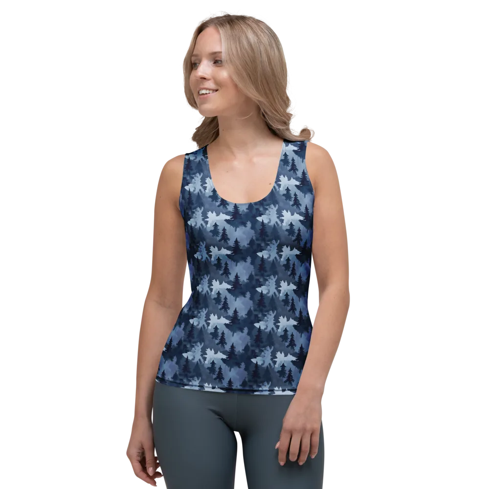 Frosted Evergreen on Women's Tank Top — Front