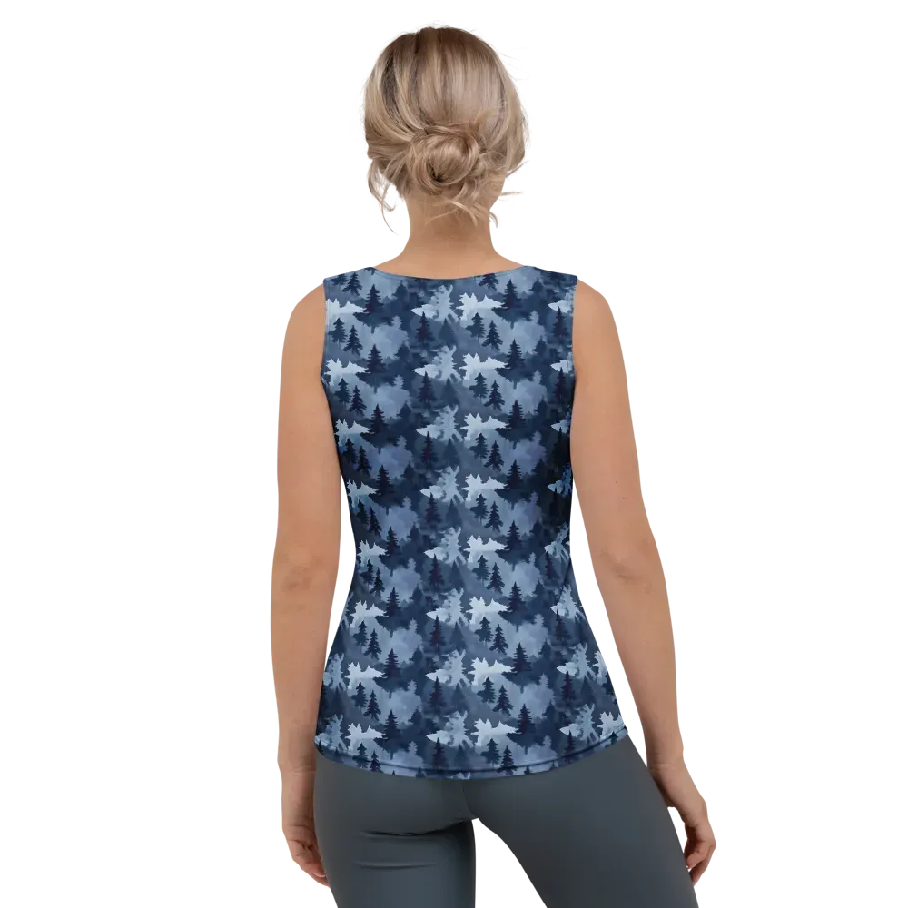 Frosted Evergreen on Women's Tank Top — Back