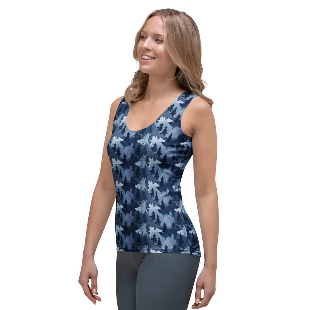 Frosted Evergreen on Women's Tank Top — Left Front