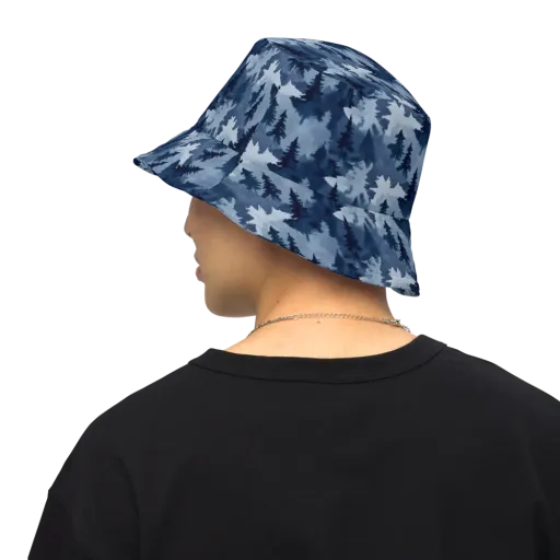 Frosted Evergreen on a Reversible Bucket Hat