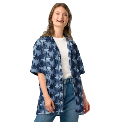 Frosted Evergreen on a Button Shirt