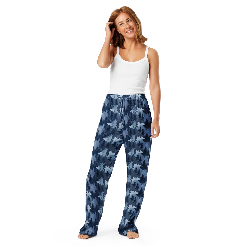 Frosted Evergreen on Women's Pajama Pants — Front