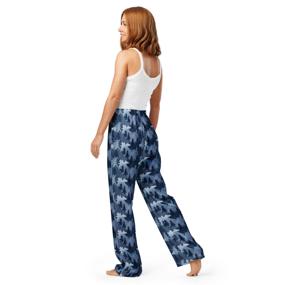 Frosted Evergreen on Women's Pajama Pants — Back