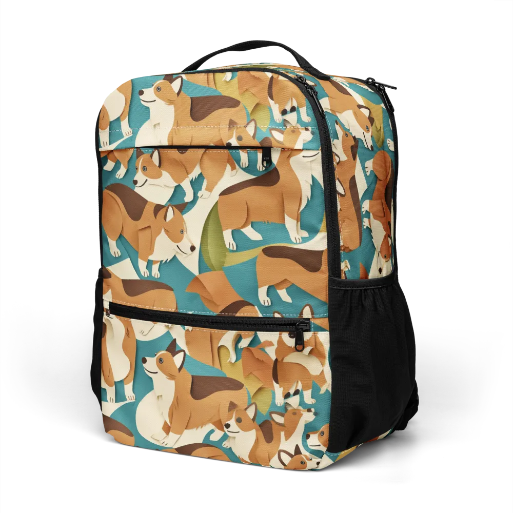 The Corgi Circuit on Utility Backpack — Left Front