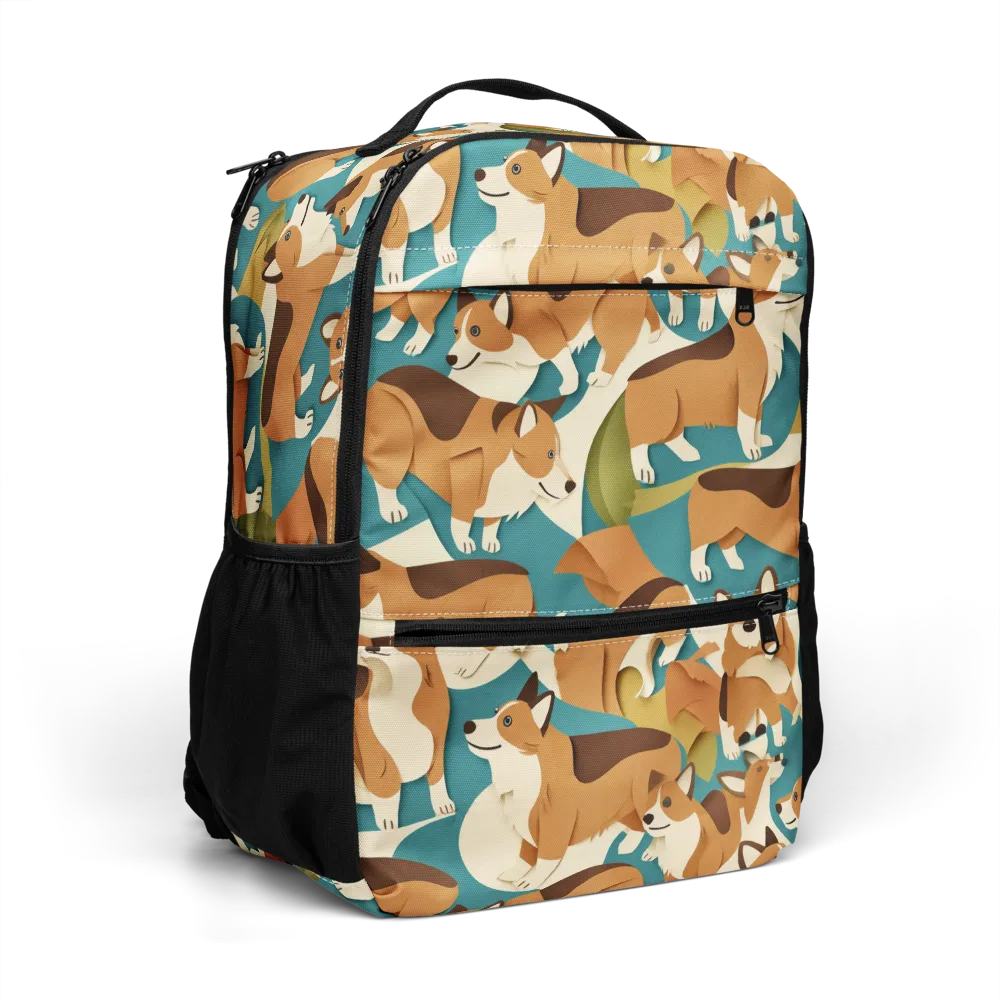 The Corgi Circuit on Utility Backpack — Right Front