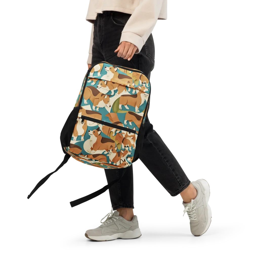 The Corgi Circuit on Utility Backpack — Front