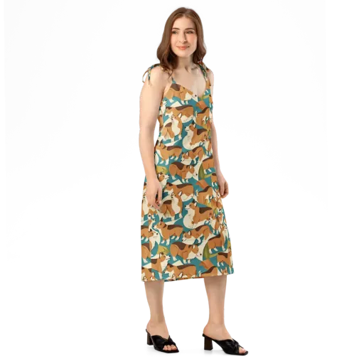 The Corgi Circuit on a Slip Dress
