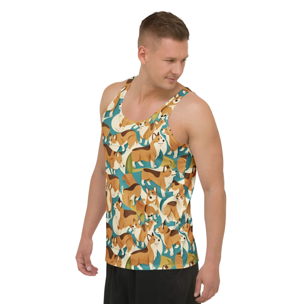 The Corgi Circuit on Men's Tank Top — Left Front