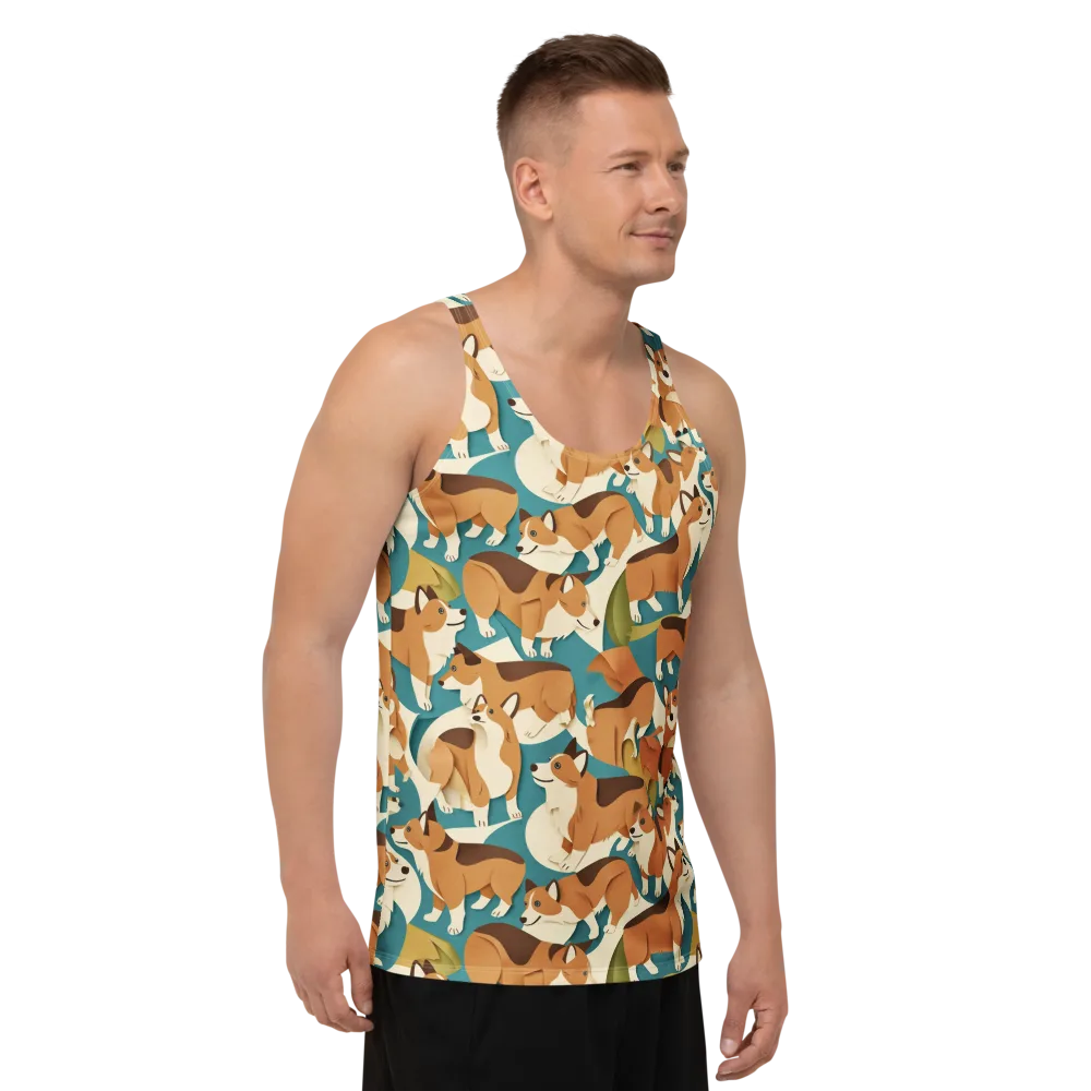 The Corgi Circuit on Men's Tank Top — Right Front