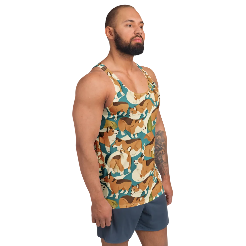 The Corgi Circuit on Men's Tank Top — Right Front