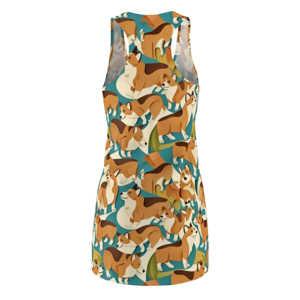 The Corgi Circuit on Racerback Dress — Back