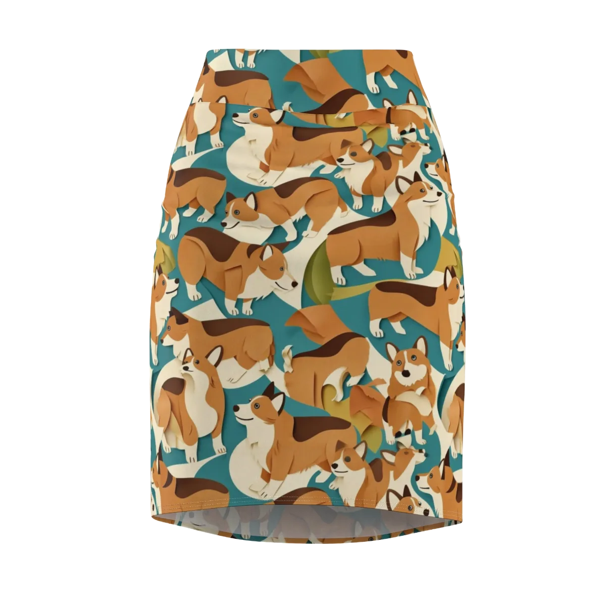 The Corgi Circuit on Pencil Skirt — Front