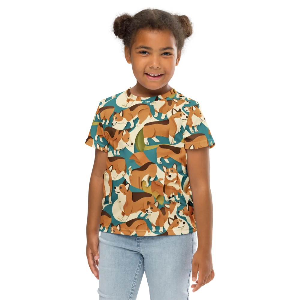 The Corgi Circuit on Kids Crew Neck T-Shirt — Front