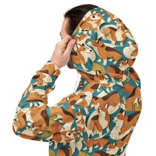 The Corgi Circuit on a Hoodie