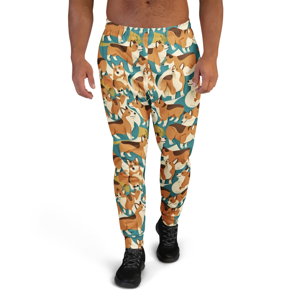 The Corgi Circuit on Men's Joggers — Front