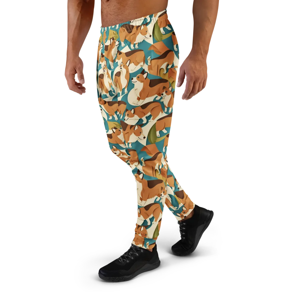The Corgi Circuit on Men's Joggers — Left