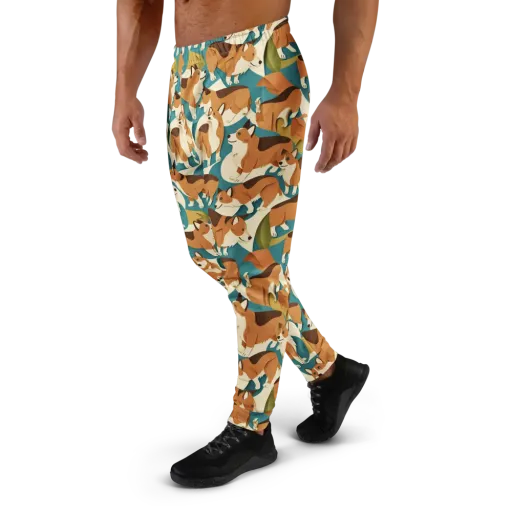 The Corgi Circuit on a Men's Joggers