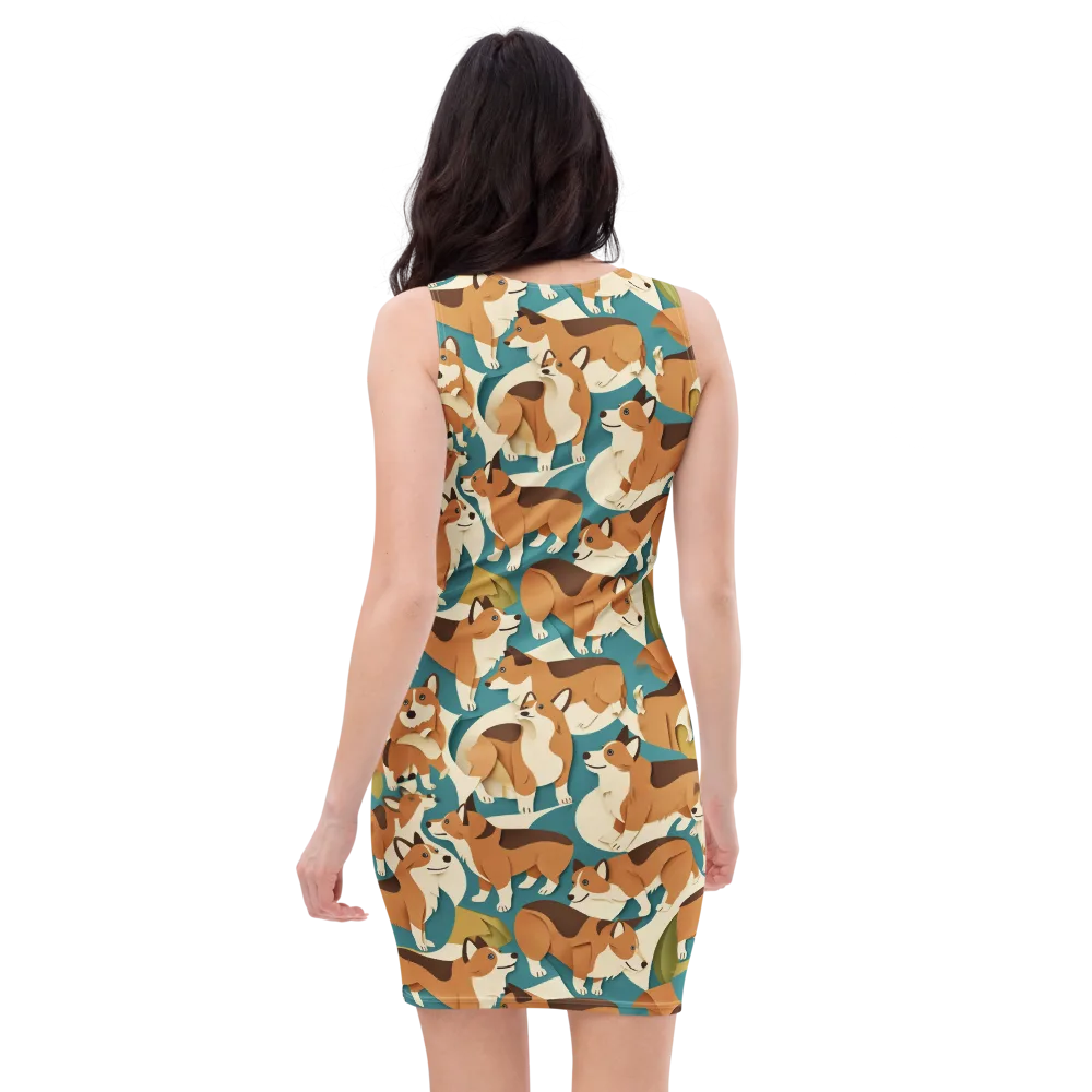 The Corgi Circuit on Bodycon Dress — Back