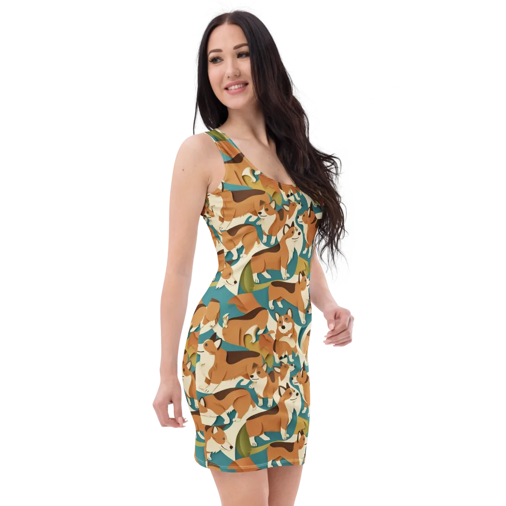 The Corgi Circuit on Bodycon Dress — Right Front