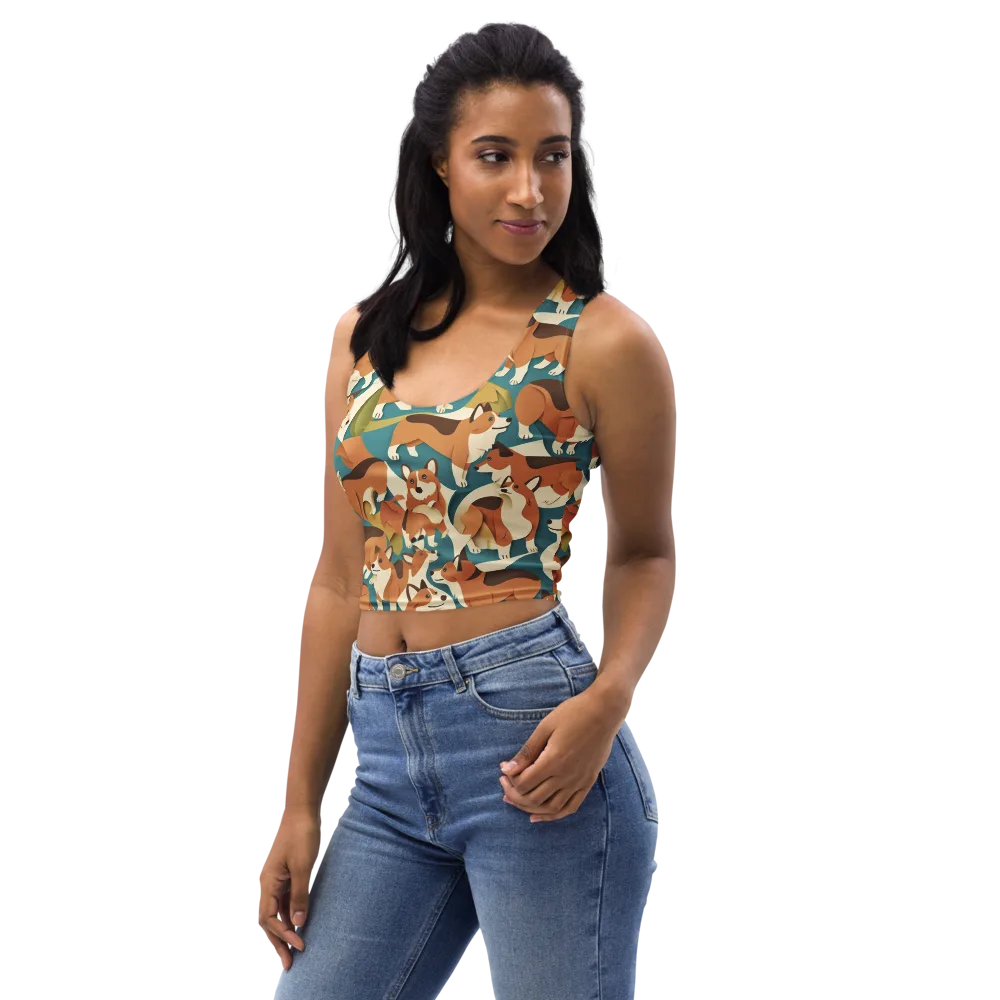 The Corgi Circuit on Crop Top — Left Front