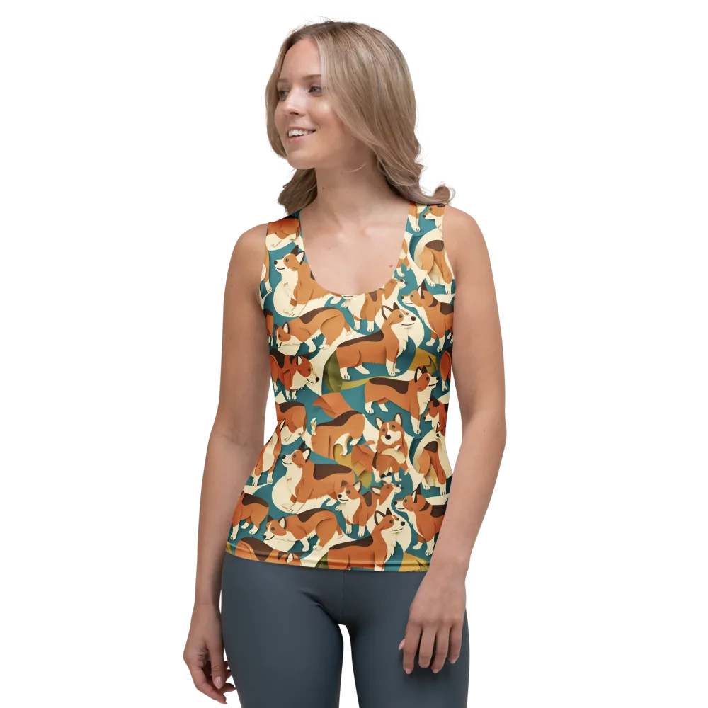 The Corgi Circuit on Women's Tank Top — Front
