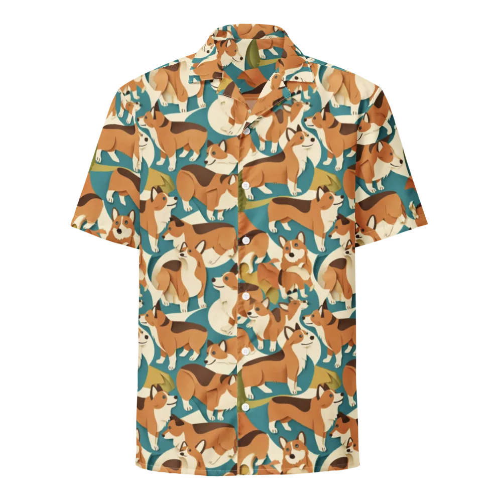 The Corgi Circuit on Button Shirt — Front