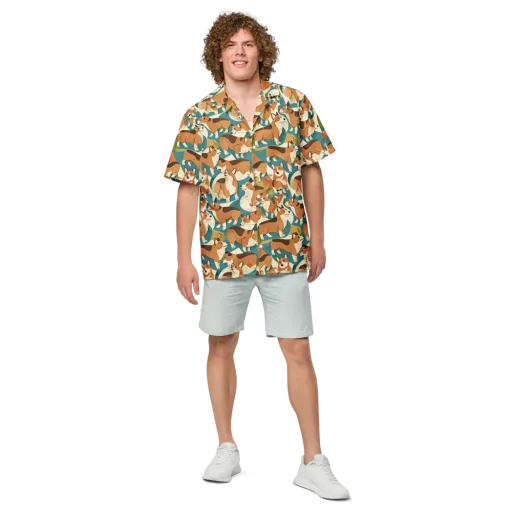 The Corgi Circuit on a Button Shirt