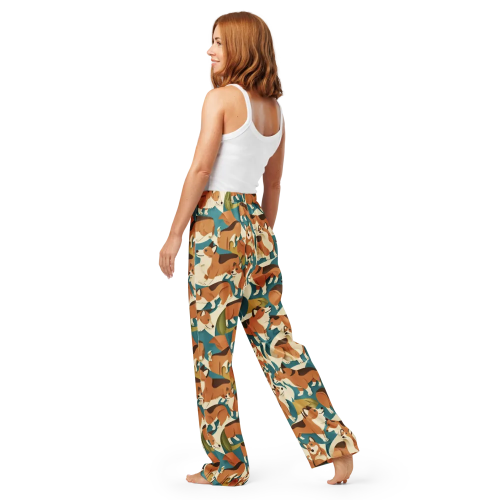 The Corgi Circuit on Women's Pajama Pants — Back