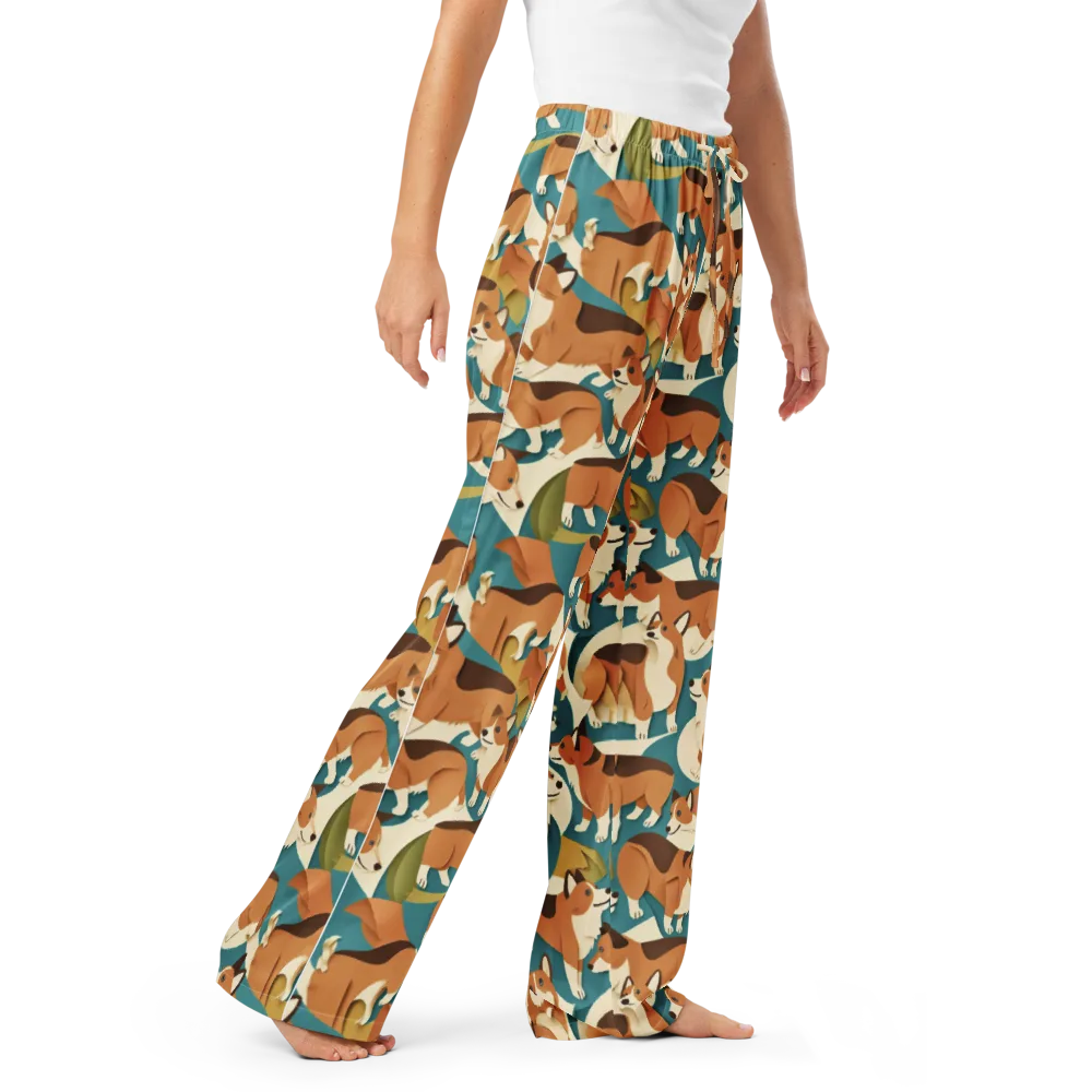 The Corgi Circuit on Women's Pajama Pants — Right Front