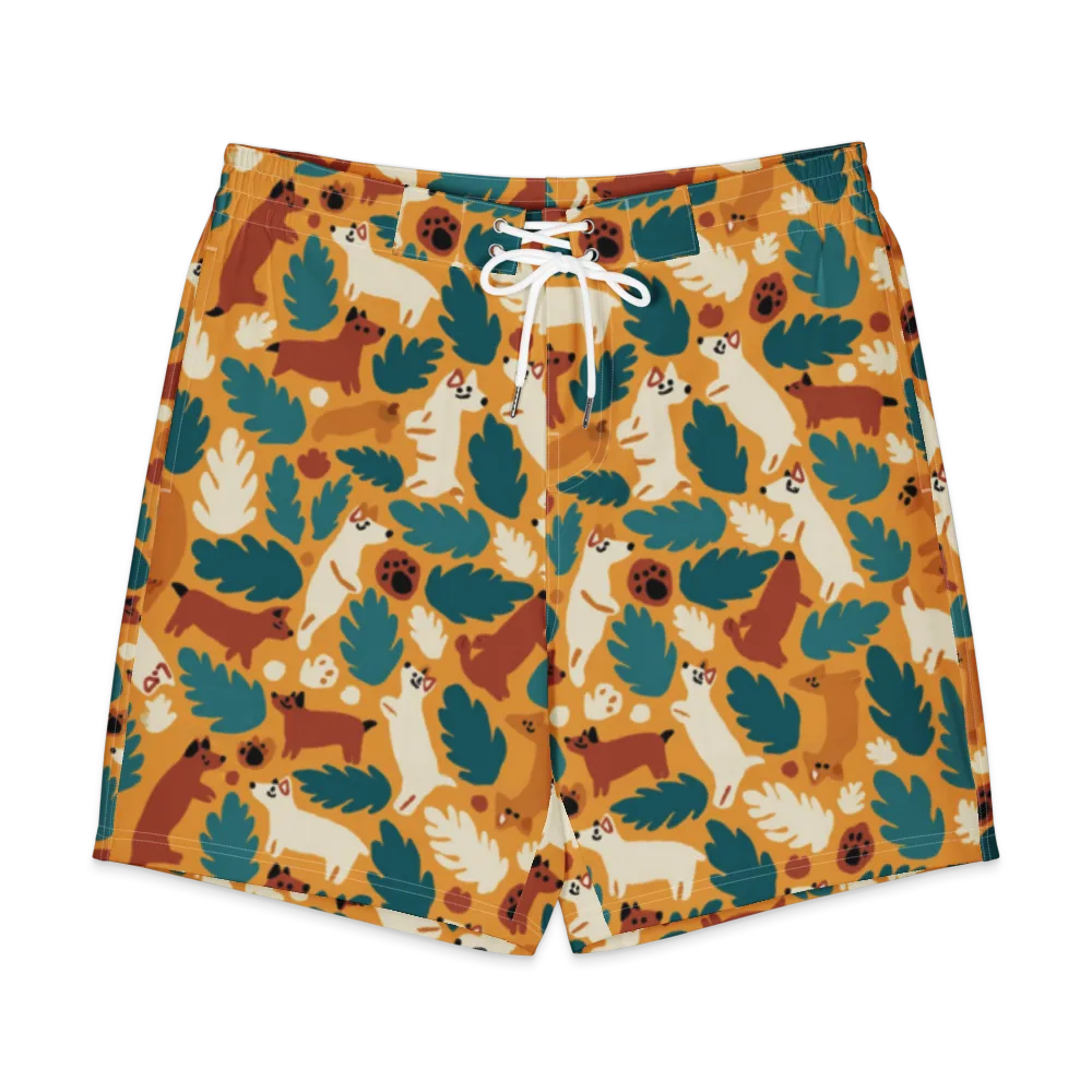 Amberwood Menagerie on Men's Board Shorts — Front