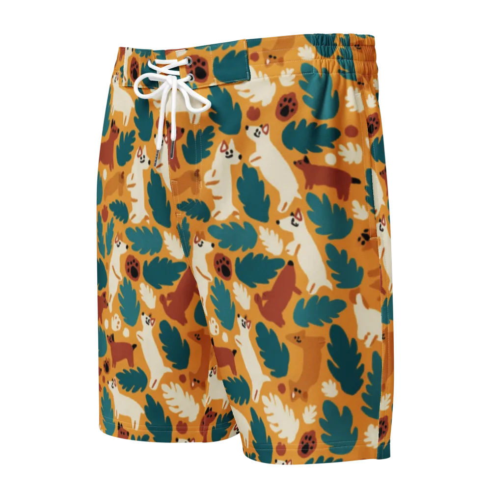 Amberwood Menagerie on Men's Board Shorts — Front