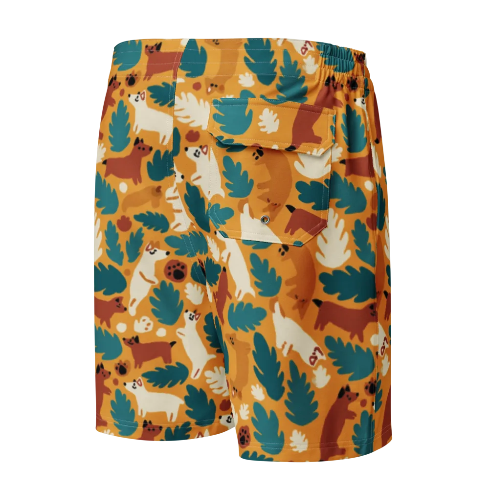 Amberwood Menagerie on Men's Board Shorts — Back