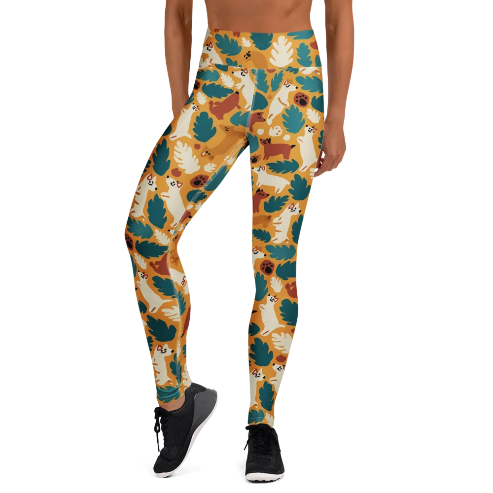Amberwood Menagerie on Yoga Leggings — Front