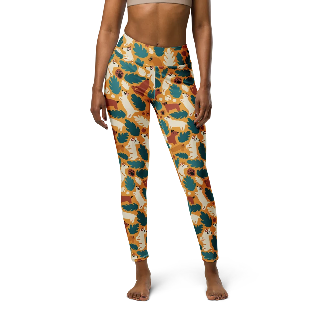 Amberwood Menagerie on Yoga Leggings — Front