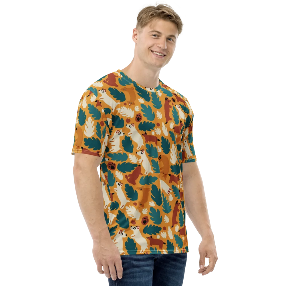 Amberwood Menagerie on Men's Crew Neck T-Shirt — Right