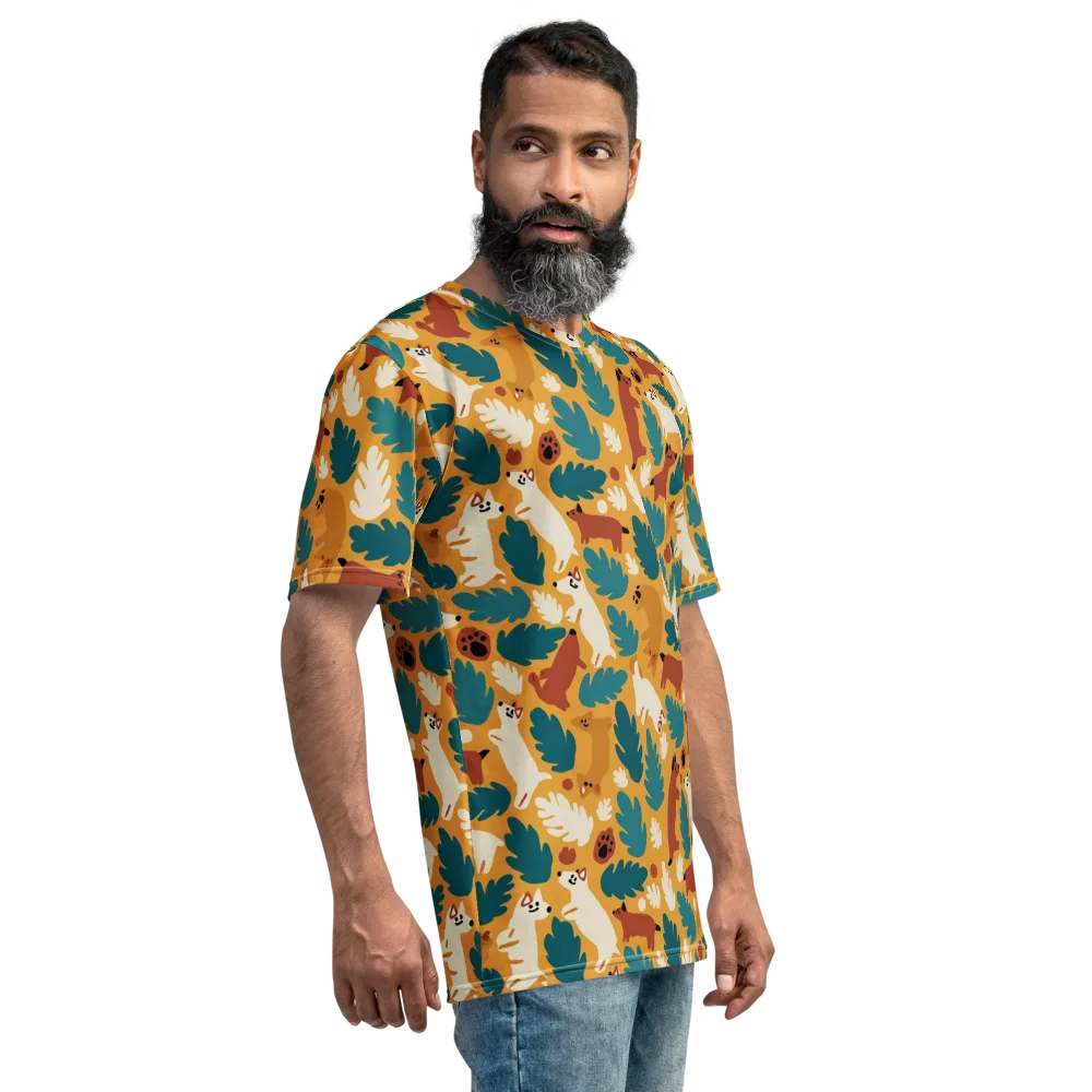 Amberwood Menagerie on Men's Crew Neck T-Shirt — Right