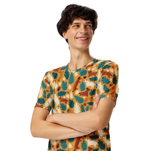 Amberwood Menagerie on a Men's Crew Neck T-Shirt