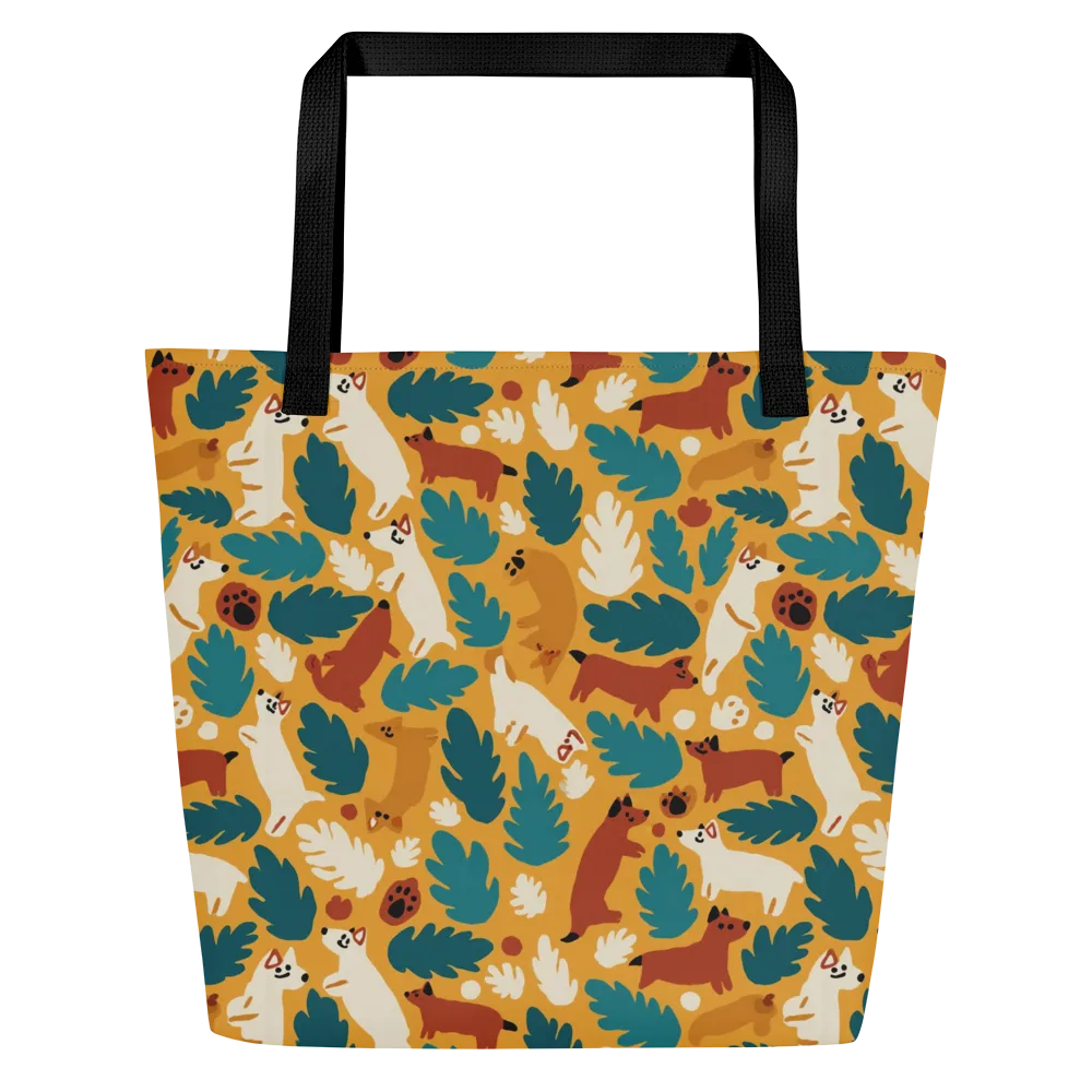Amberwood Menagerie on Large Tote Bag W/ Pocket — Front