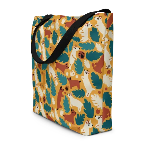 Amberwood Menagerie on a Large Tote Bag W/ Pocket