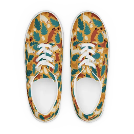 Amberwood Menagerie on a Men's Lace-Up Canvas Shoes