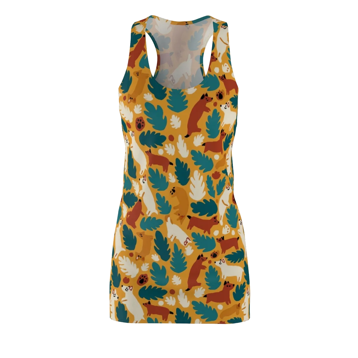 Amberwood Menagerie on Racerback Dress — Front
