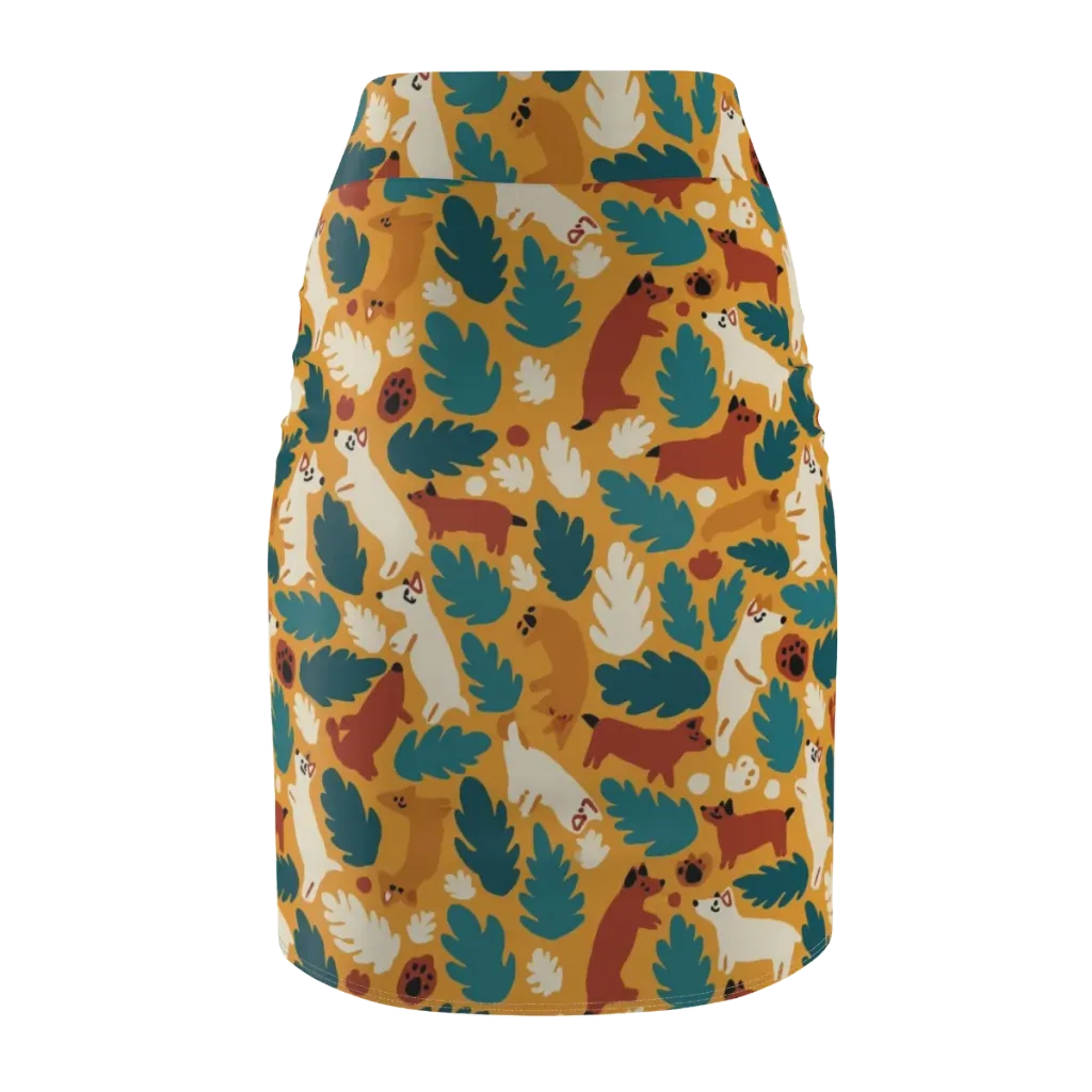 Amberwood Menagerie on Pencil Skirt — Back