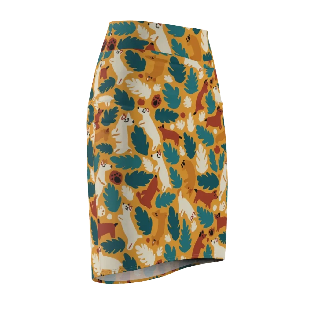 Amberwood Menagerie on Pencil Skirt — Front Side